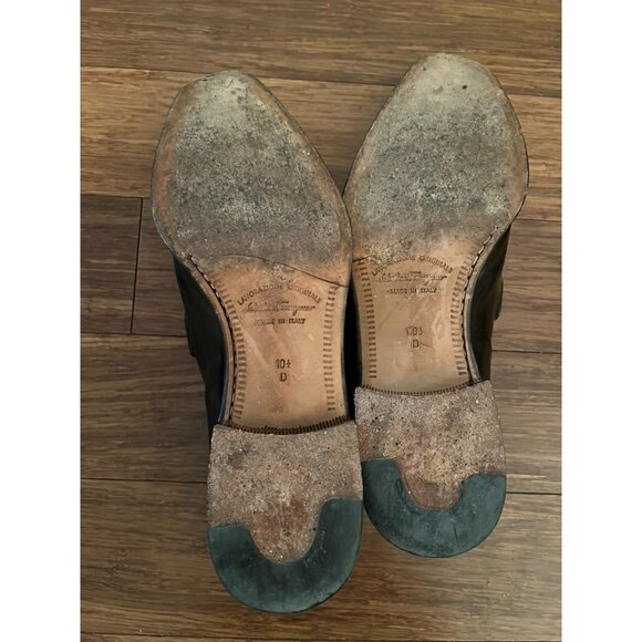 Salvatore Ferragamo Men's Black Leather Horse Bit Buckle Loafers - Size 10.5 - Picture 9 of 14